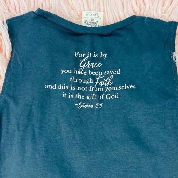 Dirtee Laundry Always Faithful Front Knot Midi Tank Top - Picture 5 of 6